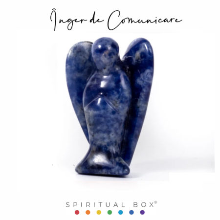 Înger Cristal Sodalit 6 cm – Claritate Mentală, Echilibru Emoțional și Protecție Energetică