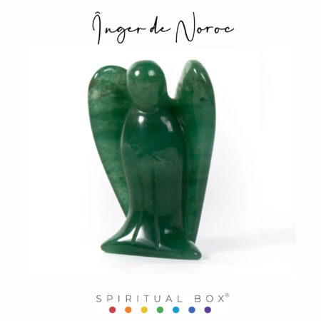 Înger Cristal Aventurin Verde 6 cm – Armonie Emoțională, Vindecare și Prosperitate