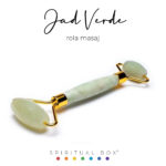 Rola de Masaj din Cristal Jad Verde – 150 mm