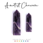 Vârf Ametist Chevron 9 cm – Cristalul Echilibrului și Al Luminării Spirituale