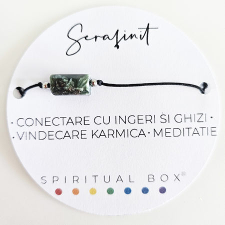 Brățară Serafinit – Cristal Natural al Vindecării Divine și Conexiunii cu Îngerii, cu Șnur Reglabil