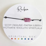 Brățară Rubin – Cristal Natural al Pasiunii, Forței și Iubirii, cu Șnur Reglabil