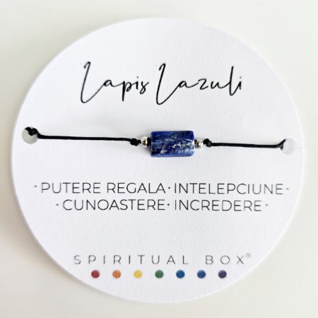 Brățară Lapis Lazuli – Cristal Natural al Adevărului și Intuiției, cu Șnur Reglabil