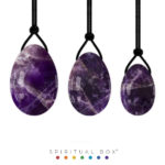Ouă Yoni din Ametist – Set 3 Bucăți – Vindecare și Echilibru Energetic
