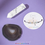 Kit Rac – Cristal Howlit, Brățară cu Cristale Naturale și Agat Gri